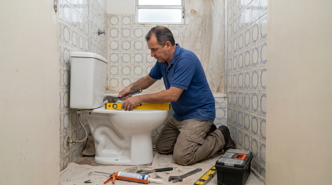 Fixação de vaso sanitário em Limeira-SP
